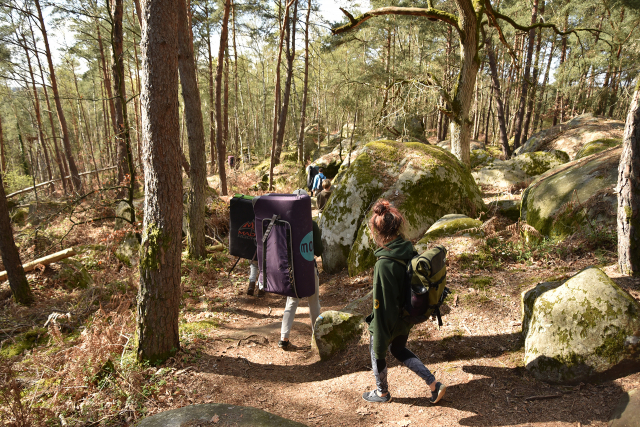 Crashpad boulderen Fontainebleau